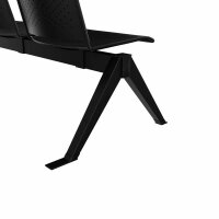 BISLEY 5-Sitzer Traversenbank schwarz Kunststoff 282,0 x 45,0 x 78,0 cm, 1 St.