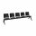 BISLEY 5-Sitzer Traversenbank schwarz Kunststoff 282,0 x 45,0 x 78,0 cm, 1 St.