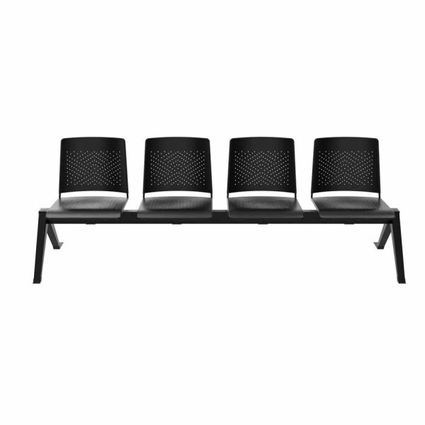 BISLEY 4-Sitzer Traversenbank schwarz Kunststoff 228,0 x 45,0 x 78,0 cm, 1 St.