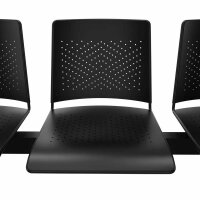 BISLEY 4-Sitzer Traversenbank schwarz Kunststoff 228,0 x 45,0 x 78,0 cm, 1 St.