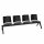 BISLEY 4-Sitzer Traversenbank schwarz Kunststoff 228,0 x 45,0 x 78,0 cm, 1 St.