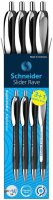 3 + 1 GRATIS: Schneider Kugelschreiber Slider Rave XB schwarz, Schreibfarbe: blau, 3 St. + GRATIS 1 Slider Rave XB schwarz