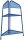 Eckregal Ekko blau 48,0 x 27,0 x 100,0 cm, 1 St.