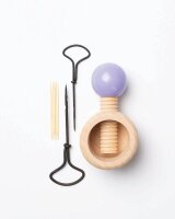 folia Bastelset Kastanienbohrer-Set natur/flieder
