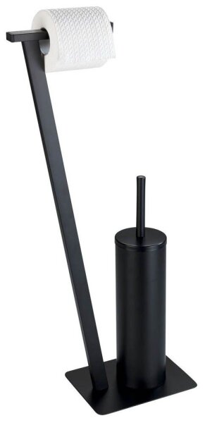 WENKO WC-Garnitur Lirio schwarz Metall, 1 St.