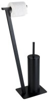 WENKO WC-Garnitur Lirio schwarz Metall, 1 St.