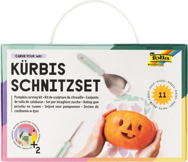 folia Bastelwerkzeug Kürbisschnitz-Set mint