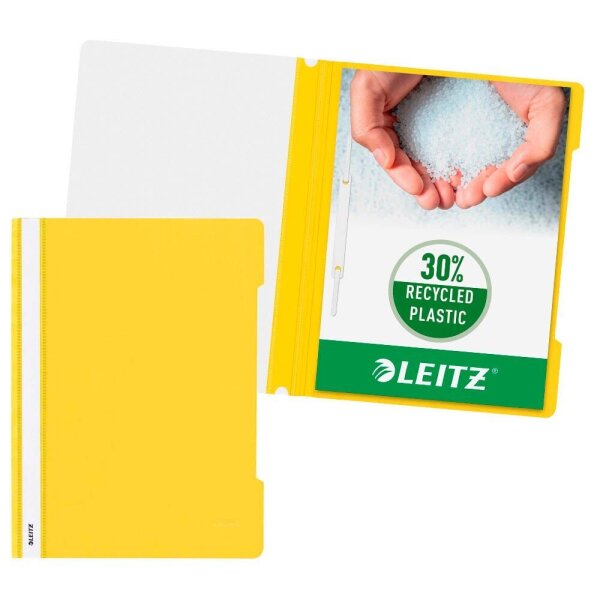 LEITZ Schnellhefter 4191 Kunststoff gelb DIN A4, 25 St.