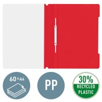 LEITZ Schnellhefter 4191 Kunststoff rot DIN A4, 25 St.