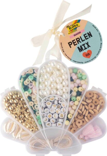 folia Perlen-Set Seaside mehrfarbig
