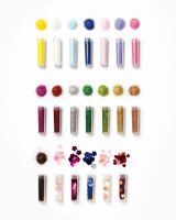 folia Bio Glitter & Pailletten-Set Rainbow L Glitzer farbsortiert, 1 Pack