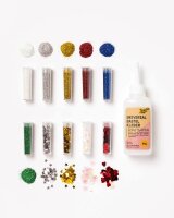 folia Bio Glitter & Pailletten-Set Glitzer farbsortiert, 1 Pack