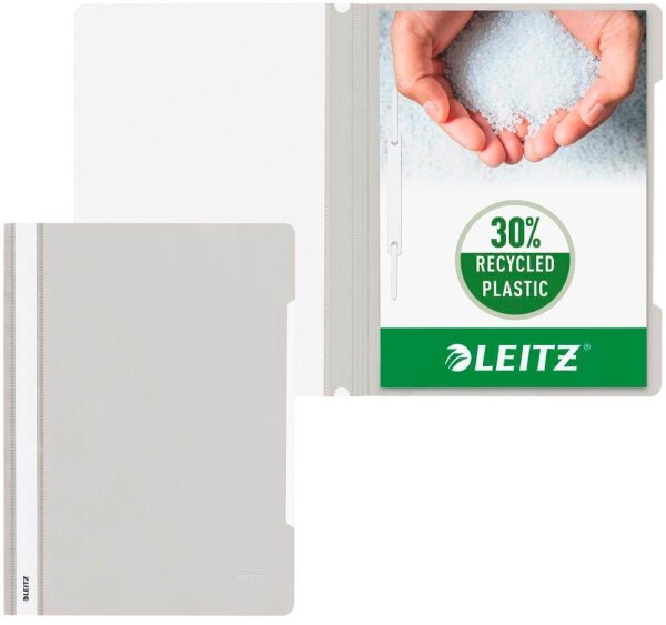 LEITZ Schnellhefter 4191 Kunststoff grau DIN A4, 1 St.