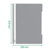 LEITZ Schnellhefter 4191 Kunststoff grau DIN A4, 1 St.