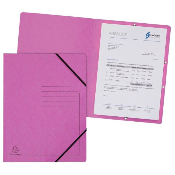 Exacompta Eckspanner DIN A4 pink, 5 St.