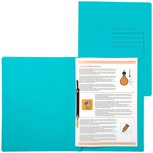 Exacompta Schnellhefter Karton hellblau DIN A4, 25 St.