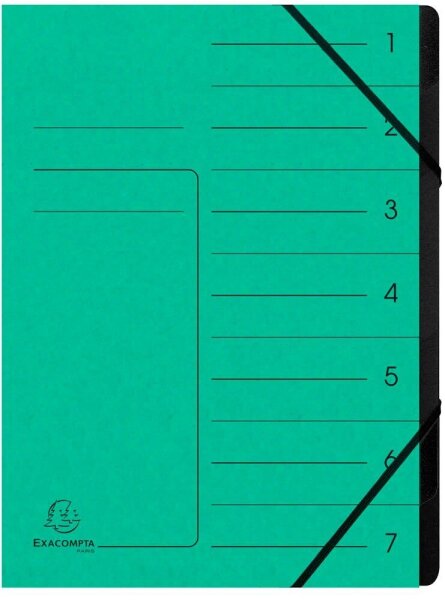 Exacompta Ordnungsmappe 7 Fächer grün, 1 St.