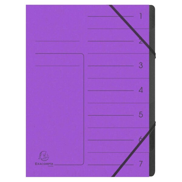 Exacompta Ordnungsmappen 7 Fächer violett  ( 540708E )