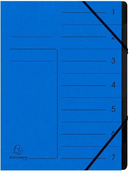 Exacompta Ordnungsmappe 7 Fächer blau, 1 St.