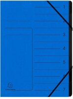 Exacompta Ordnungsmappe 7 Fächer blau, 1 St.