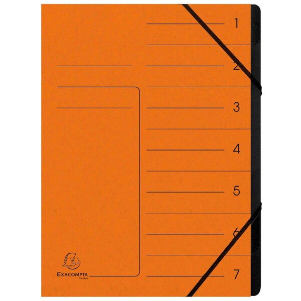 Exacompta Ordnungsmappen 7 Fächer orange  ( 540704E )