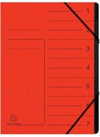 Exacompta Ordnungsmappe 7 Fächer rot, 1 St.