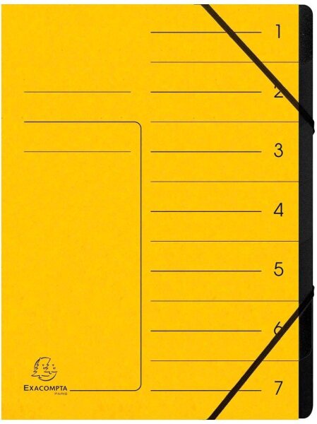 Exacompta Ordnungsmappe 7 Fächer gelb, 1 St.