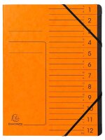 Exacompta Ordnungsmappe 12 Fächer orange, 1 St.