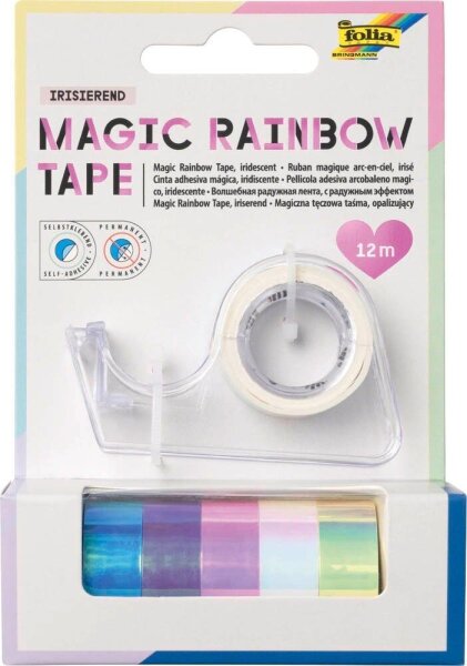 folia Magic Rainbow Deko-Klebeband glänzend 12,0 mm x 2,0 m 6 Rollen