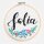 folia Stickbild mit Stickrahmen natur