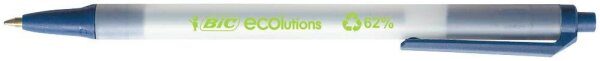 BIC Kugelschreiber ECOlutions® Clic Stic™ transparent/blau, Schreibfarbe: blau, 1 St.