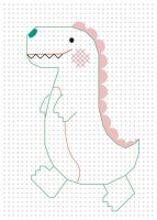 folia Stickbild Stickkarton Animal weiß