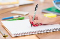 BIC Kugelschreiber ECOlutions® Clic Stic™ transparent/schwarz, Schreibfarbe: schwarz, 1 St.