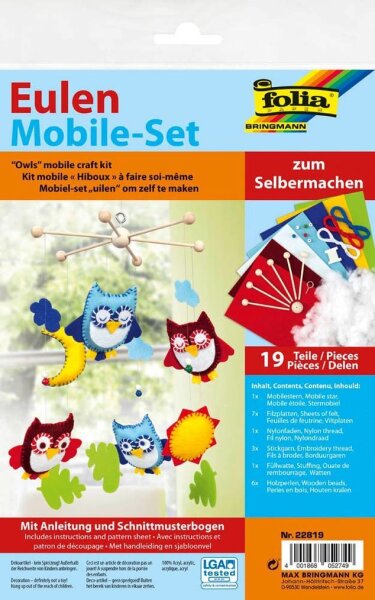 folia Mobile-Anhänger Eule mehrfarbig
