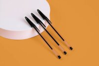 90 + 10 GRATIS: BIC Kugelschreiber Cristal® Original transparent, Schreibfarbe: schwarz, 90 St. + GRATIS 10 St.