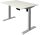 Kerkmann Move 1 elektrisch höhenverstellbarer Schreibtisch weiß rechteckig, T-Fuß-Gestell silber 120,0 x 80,0 cm