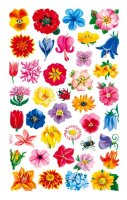 AVERY Zweckform Aufkleber 54304 Blumen, 114 Etiketten