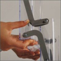 update displays Prospektständer silber DIN A4 5 Fächer 25,8 x 34,3 x 135,5 cm, 1 St.