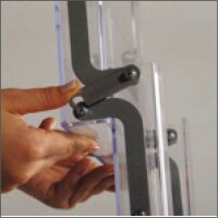 update displays Prospektständer silber DIN A4 5 Fächer 25,8 x 34,3 x 135,5 cm, 1 St.