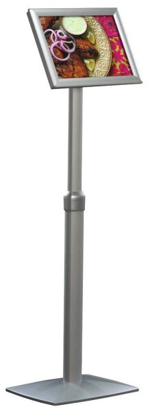update displays Infoständer silber DIN A4 25,0 - 33,0 x 42,0 x 86,5 - 125,0 cm, 1 St.