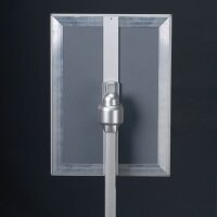 update displays Infoständer silber DIN A4 25,0 - 33,0 x 42,0 x 86,5 - 125,0 cm, 1 St.