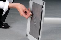 update displays Infoständer silber DIN A4 25,0 - 33,0 x 42,0 x 86,5 - 125,0 cm, 1 St.