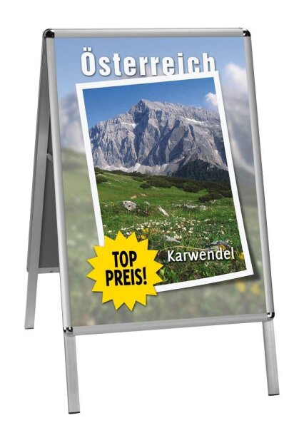 update displays Kundenstopper silber DIN A1 2 Fächer 62,4 x 6,0 x 105,0 cm, 1 St.