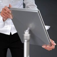 update displays Infoständer silber DIN A3 30,0 - 42,0 x 42,0 x 91,0 - 131,0 cm, 1 St.