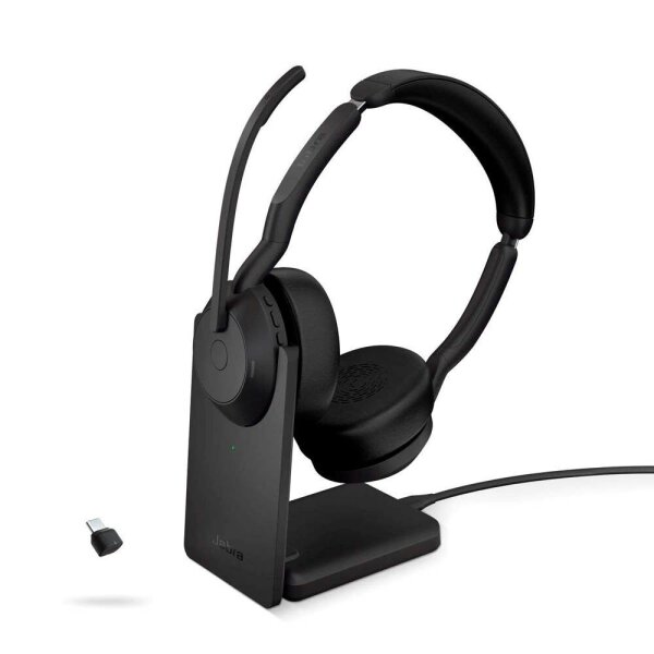 Jabra Evolve2 55 UC mit Ladestation Bluetooth-Headset schwarz
