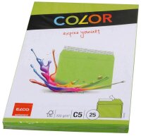 ELCO Briefumschläge Color DIN C5 ohne Fenster intensivgrün haftklebend 25 St.