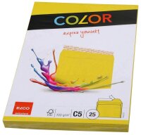ELCO Briefumschläge Color DIN C5 ohne Fenster intensivgelb haftklebend 25 St.