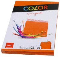 ELCO Briefumschläge Color DIN C5 ohne Fenster orange haftklebend 25 St.