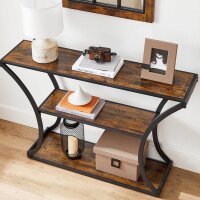 VASAGLE Konsolentisch rechteckig Spanplatte braun 120,0 x 30,0 x 80,0 cm, 1 St.