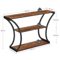 VASAGLE Konsolentisch rechteckig Spanplatte braun 120,0 x 30,0 x 80,0 cm, 1 St.